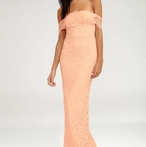 Romantic Off The Shoulder Lace Bridesmaid Dress